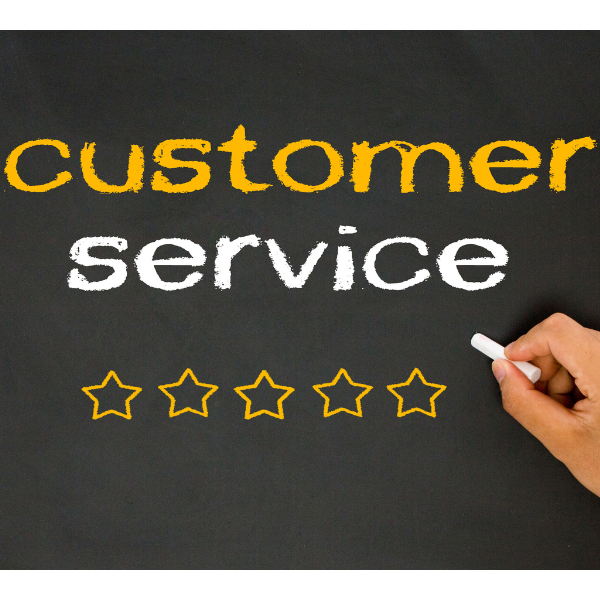 Melonbox Training & Consultancy - an image of the words Customer Service and 5 gold stars.