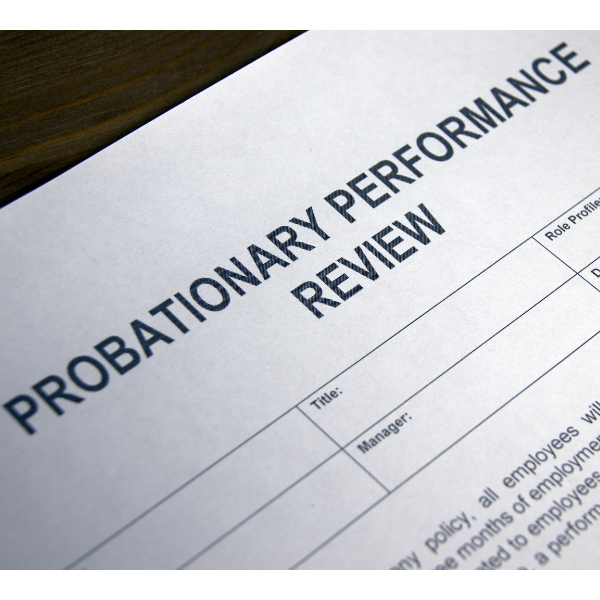 Probationary Period - an image showing the top part of a Probationary Review form.