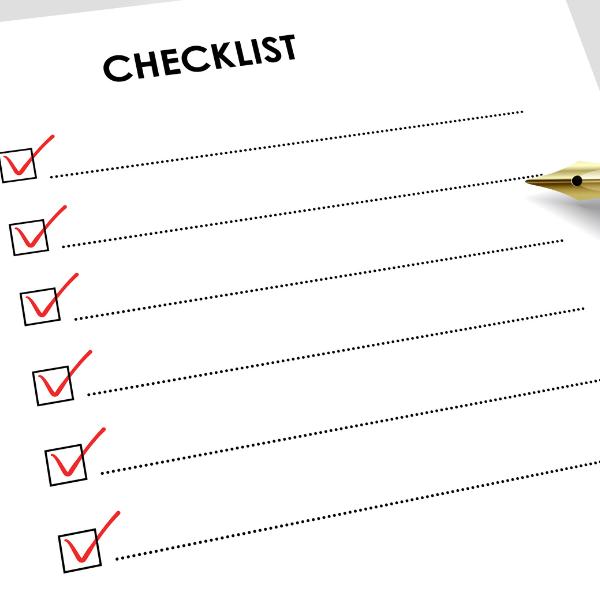 Melonbox Training & Consultancy - a sheet of paper showing tick boxes on a checklist.